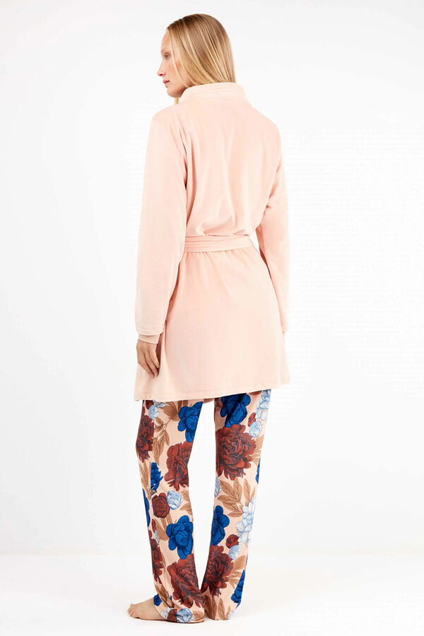 Gisela Robe fabric fleece Roze