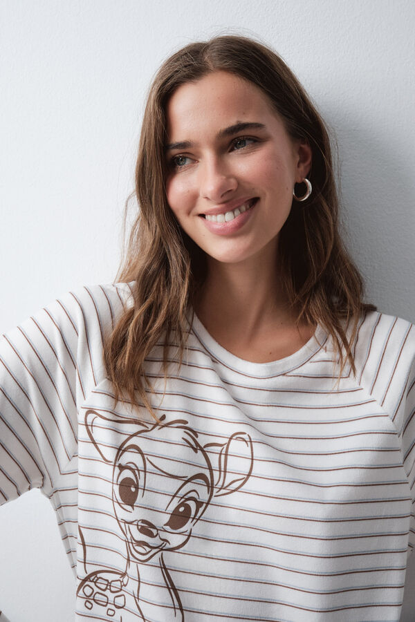 Women'secret Pyjama long polaire Bambi doux blanc
