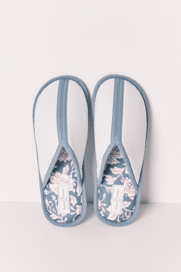 Women'secret Blue printed slippers blue