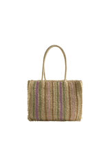 Textura Strandtasche in Bast-Optik mit Print