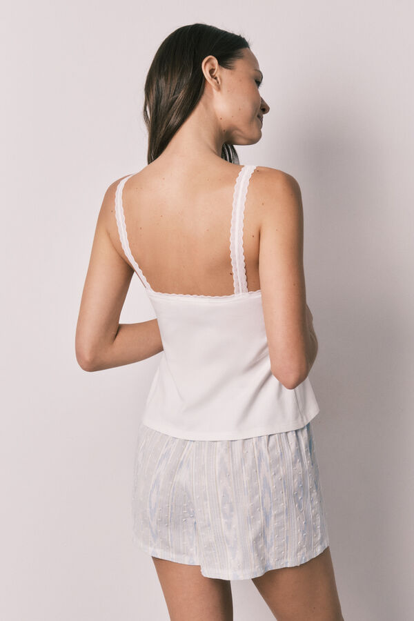 Women'secret White cotton short pyjamas beige