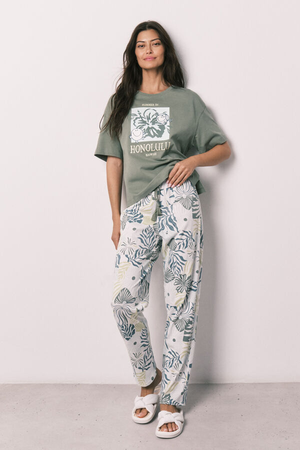 Women'secret Little Miss&trade; short sleeve long pyjamas printed