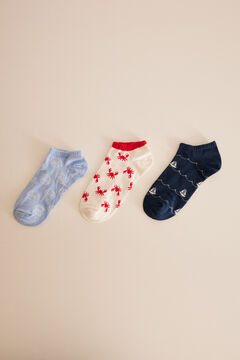 Womensecret 3-pack sea short socks printed
