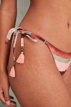 Womensecret Striped Brazilian bikini bottoms white