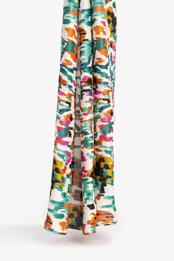 Vilanova Pa&ntilde;uelo de raso estampado bleu