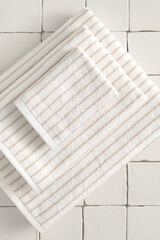 Textura Striped terry towel grey