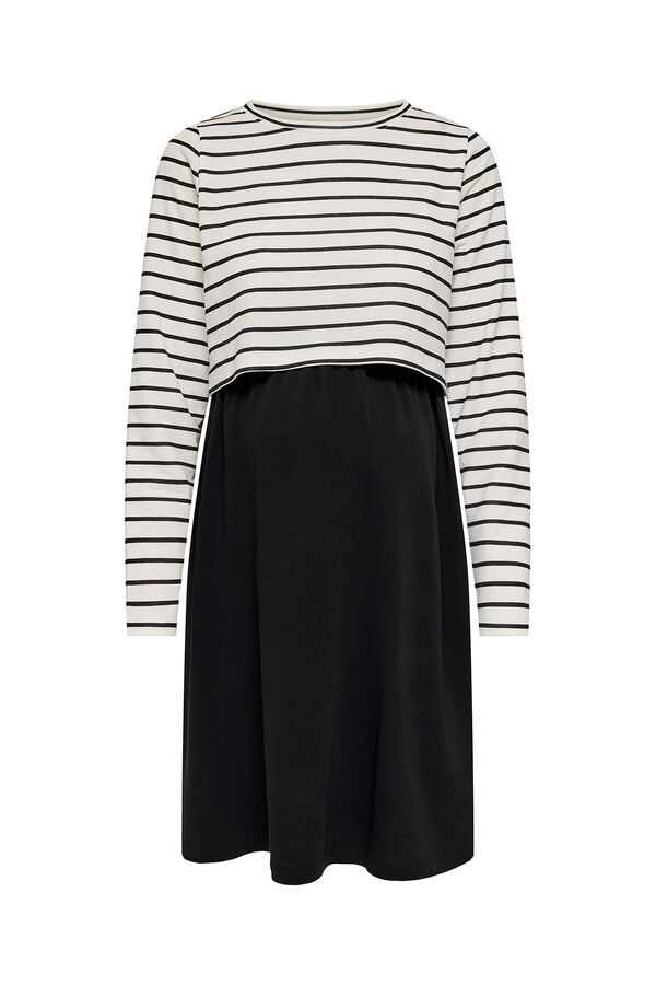 Only Maternity Vestido corto maternity y lactancia negro