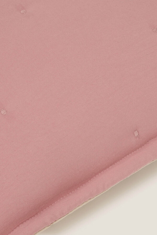 Textura Capa de almofada liso revers&iacute;vel rosa