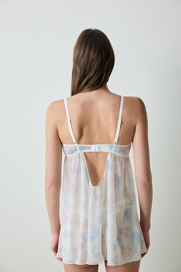 Penti Babydoll encaje flores marfil marfil