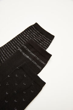 Womensecret Lot 3 chaussettes noires lurex noir
