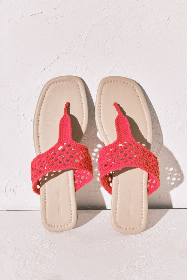 Women'secret Red crochet sandals red