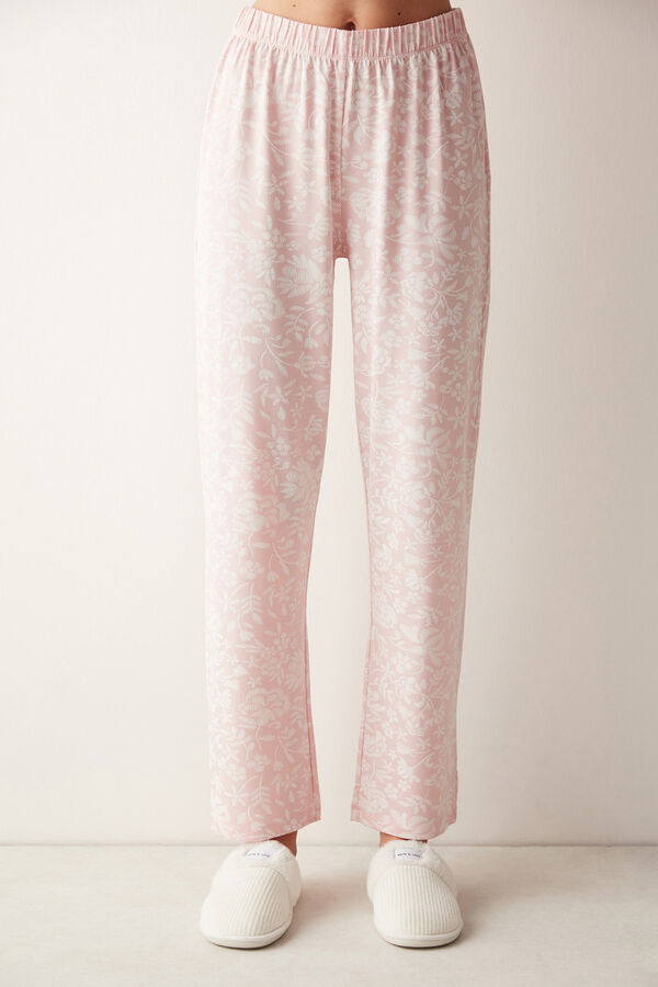 Womensecret Joise Pink Patterned Pants Pajamas rózsaszín