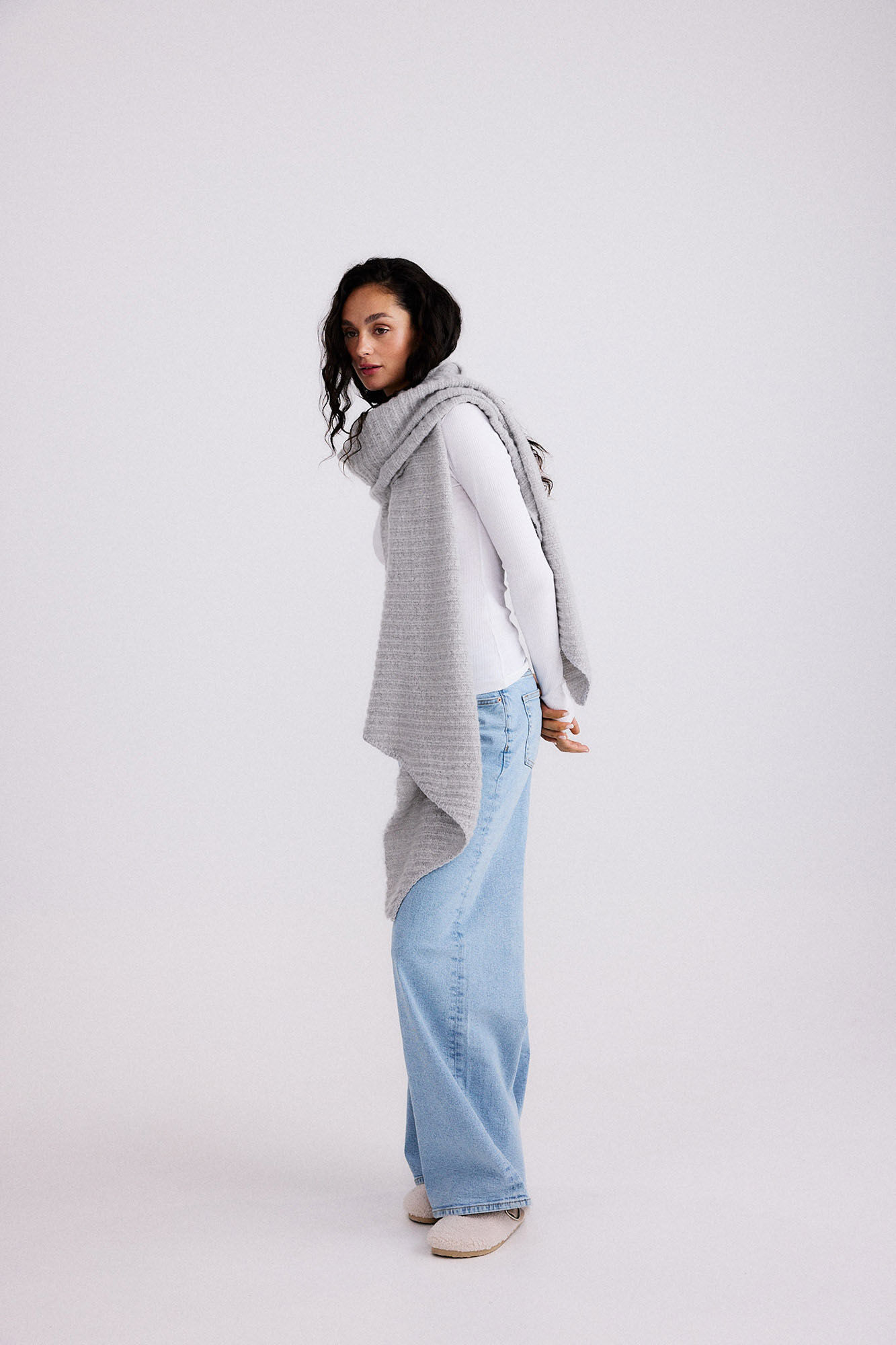 Pieces Langer Schal aus recyceltem Polyester