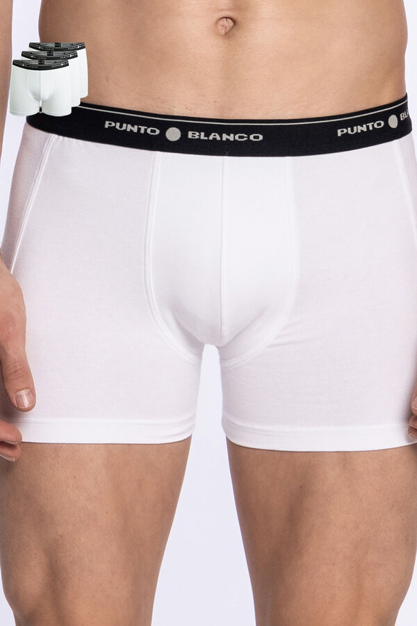 Punto Blanco Pack de 3 boxers de algod&atilde;o branco