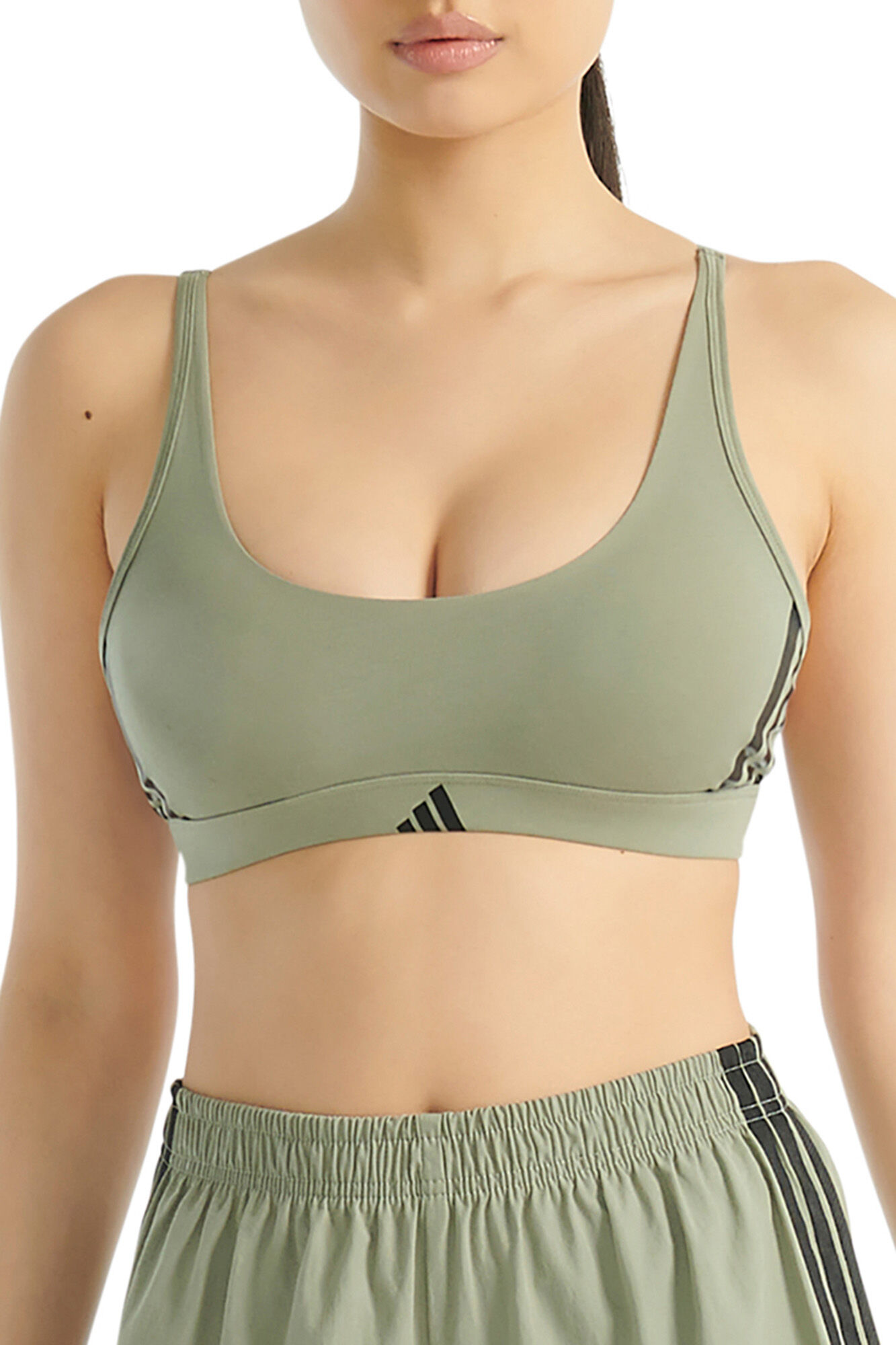 Adidas Sujetador Active Essential Cotton 3 Stripes