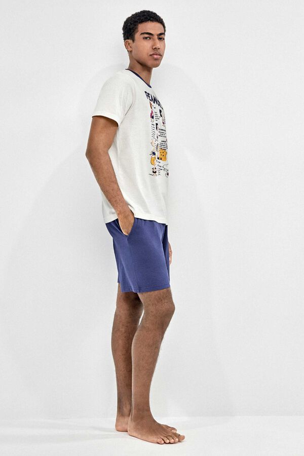 Gisela Pijama de homem estampado Peanuts bege