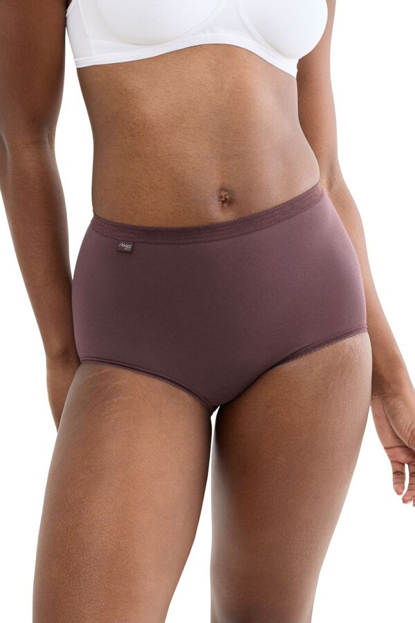 Sloggi Sloggi high-waisted panty pack burgundy