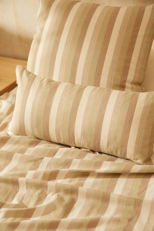 Calma House Housse de coussin en coton &agrave; rayures vertes Luxor 30x60 vert