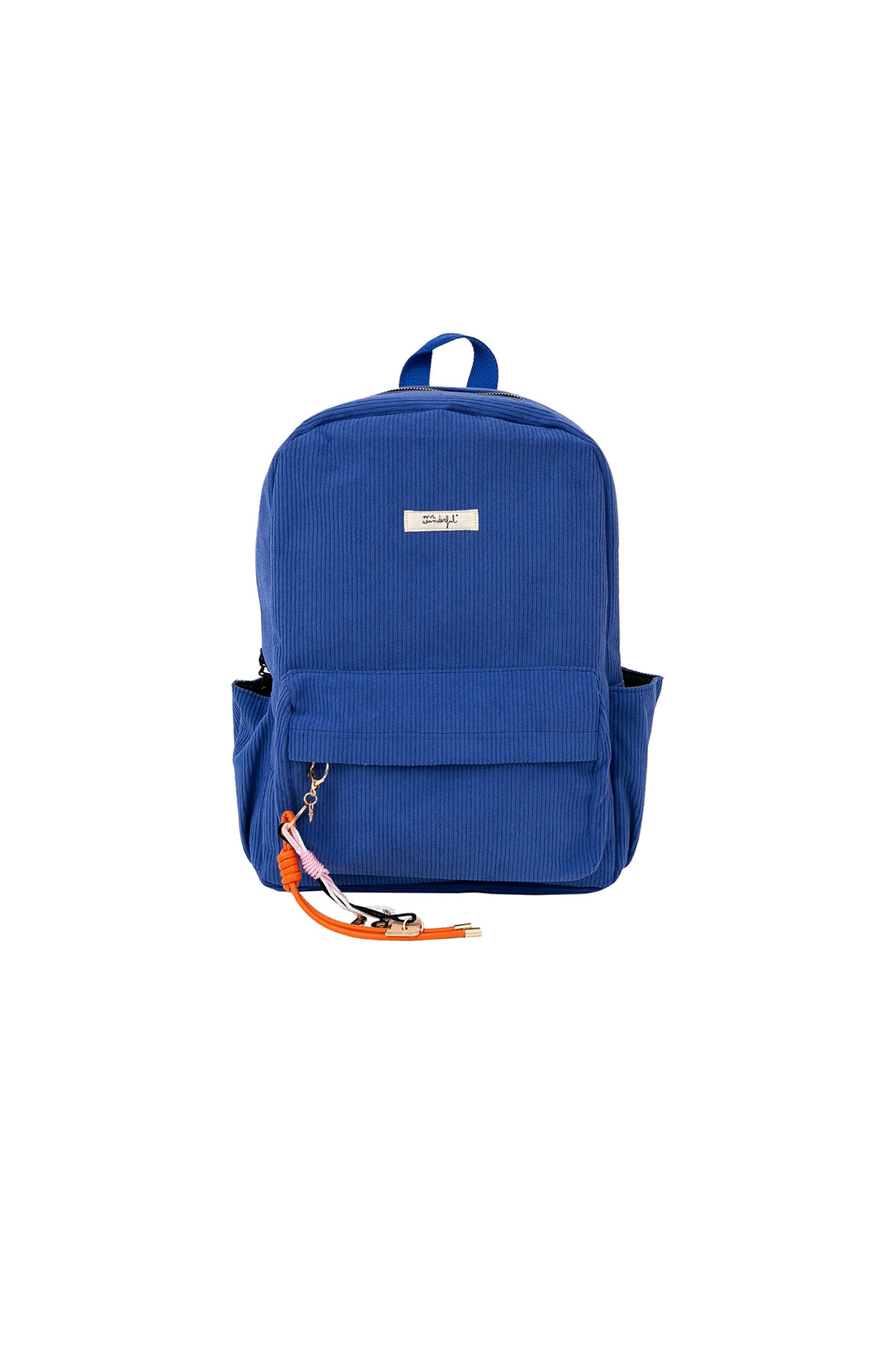 Mr. Wonderful Mochila de veludo cotel&ecirc; - Azul