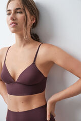 Women'secret Burgundy triangle bralette bra red