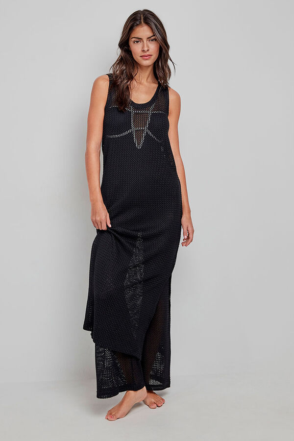 Gisela Vestido largo crochet negro negro