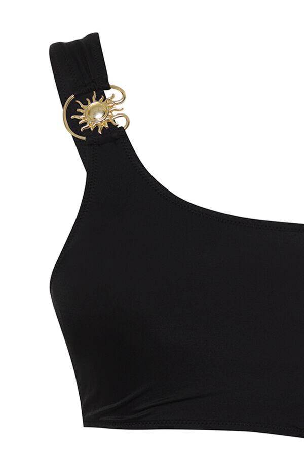 Trendyol Ba&ntilde;ador trkini asim&eacute;trico soles negro