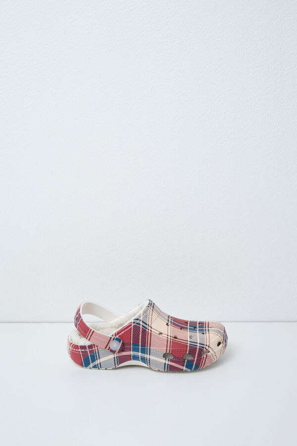 Women'secret Kids' plaid lined clog slippers printed