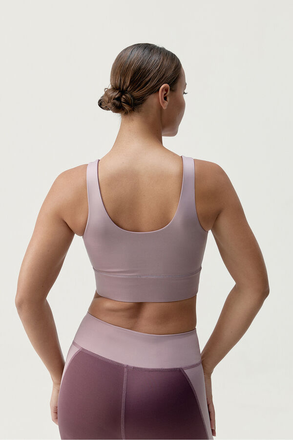 Born Living Yoga Sujetador top deportivo Maiko rosa estampado