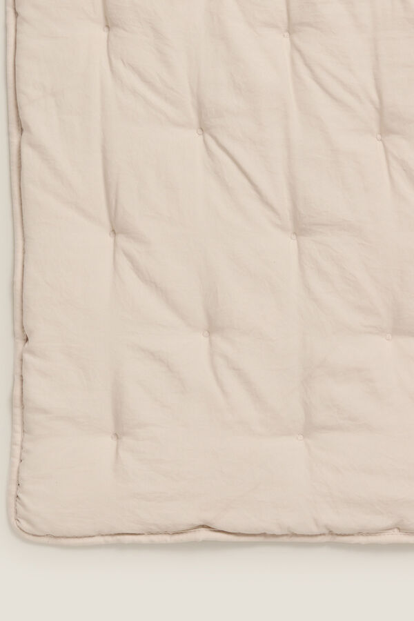 Textura Topper acolchado puntos beige