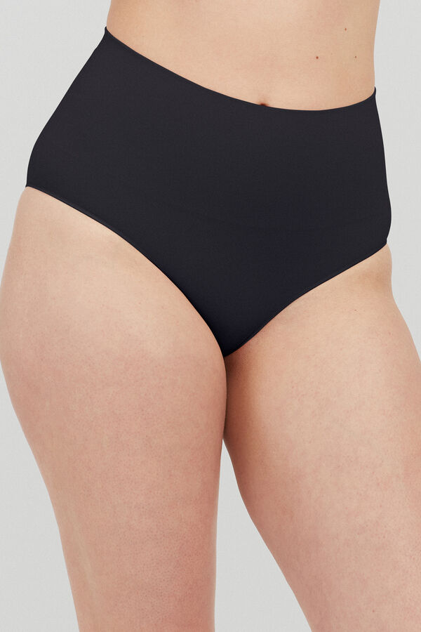 Womensecret High waist recycled nylon shaping panty fekete