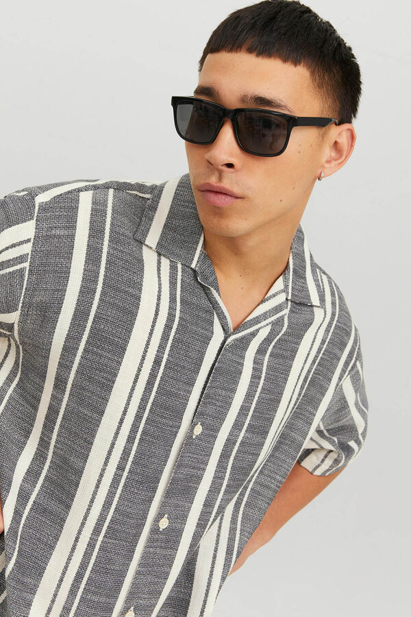 Jack & Jones Camisa de manga corta rayas negro