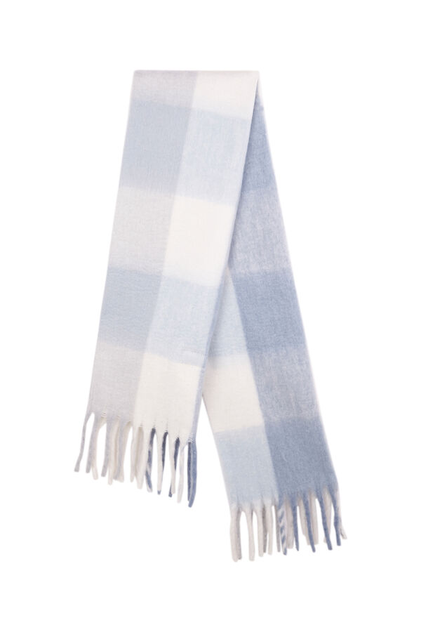 Women'secret Plavo-beli karirani šal sa efektom vuna  Print