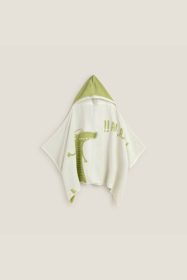 Womensecret Crocodile towel with hood vert