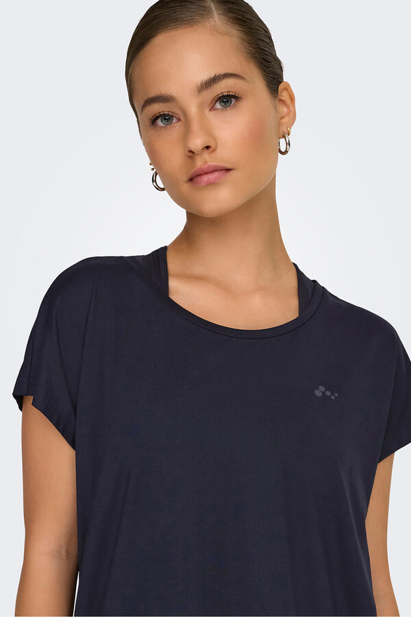 Only Play Camiseta t&eacute;cnica manga murci&eacute;lago azul