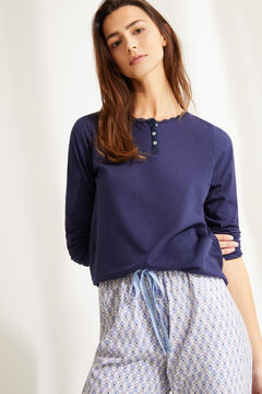 Womensecret Long grey floral cotton bottoms grey