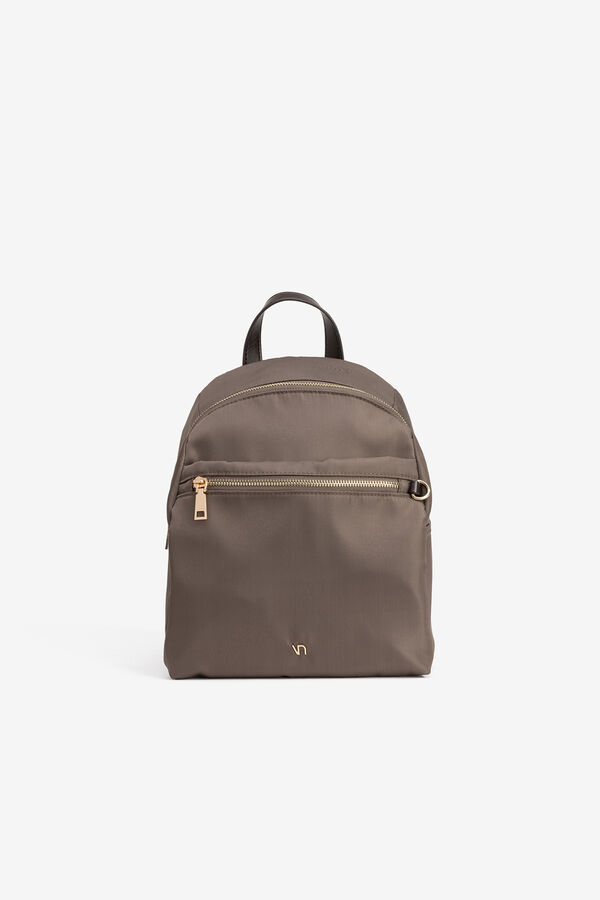 Vilanova Mochila com bolso de nylon bege