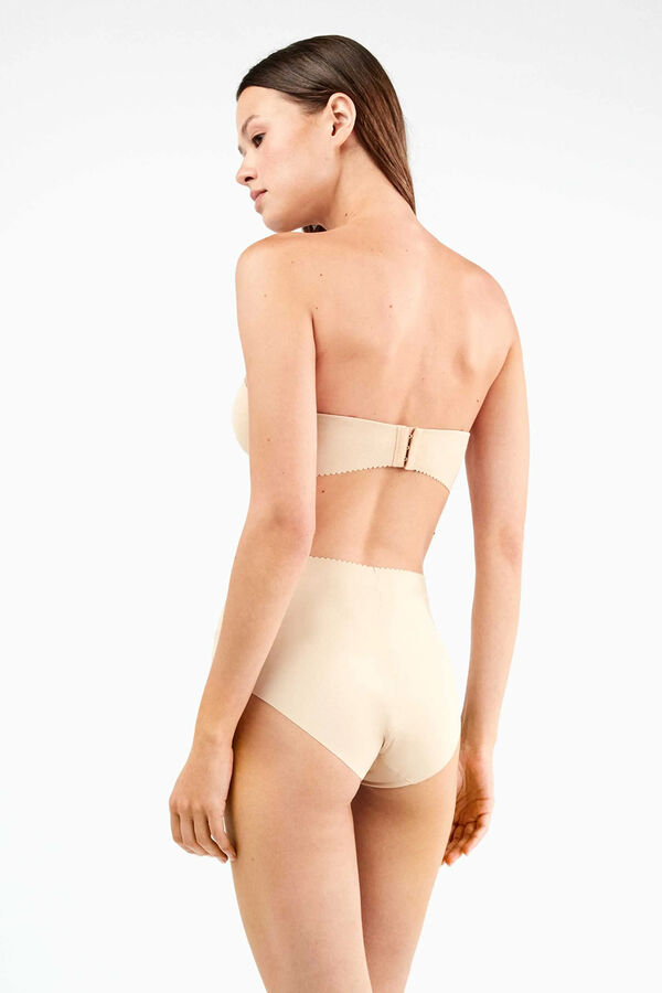 Gisela Cueca alta invis&iacute;vel em microfibra cru