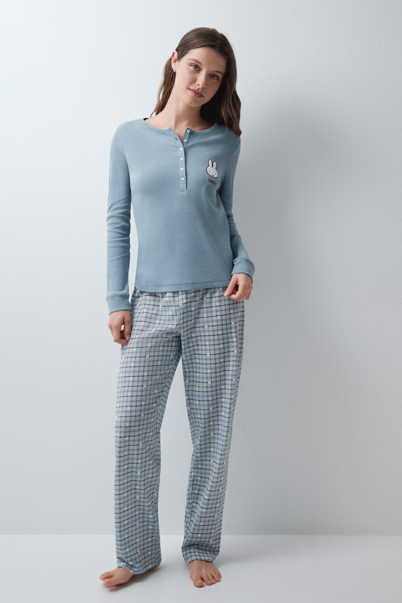 Women'secret Pijama comprido em algod&atilde;o azul Miffy