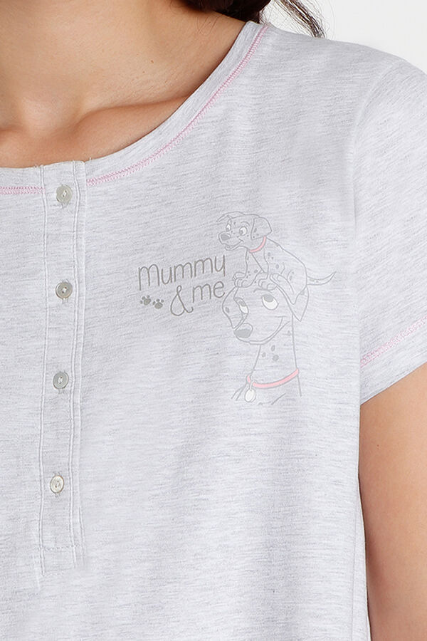 Womensecret DISNEY Pijama Palazzo Manga Corta Maternity Dalmatas para Mujer gris