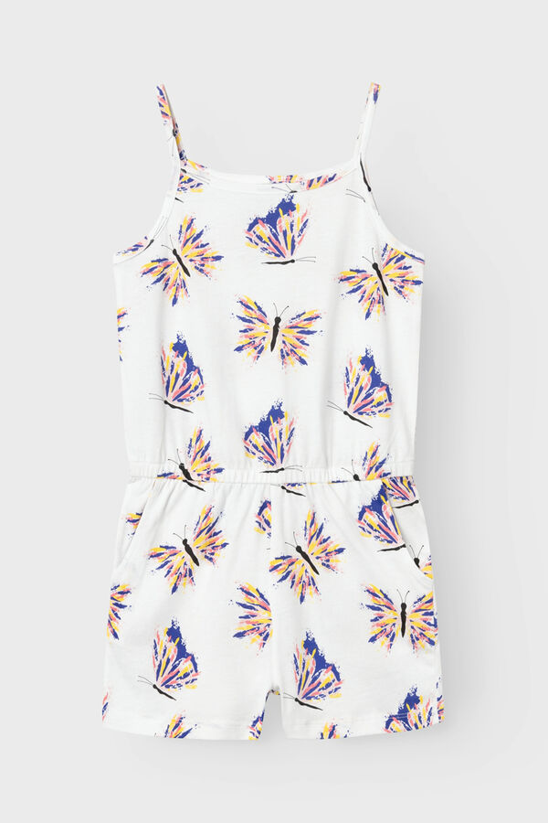 Womensecret Girls' fruit print jumpsuit blanc