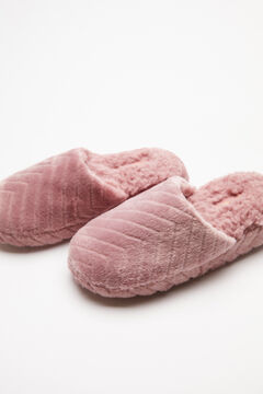 Womensecret Pink velour HONEST slippers pink