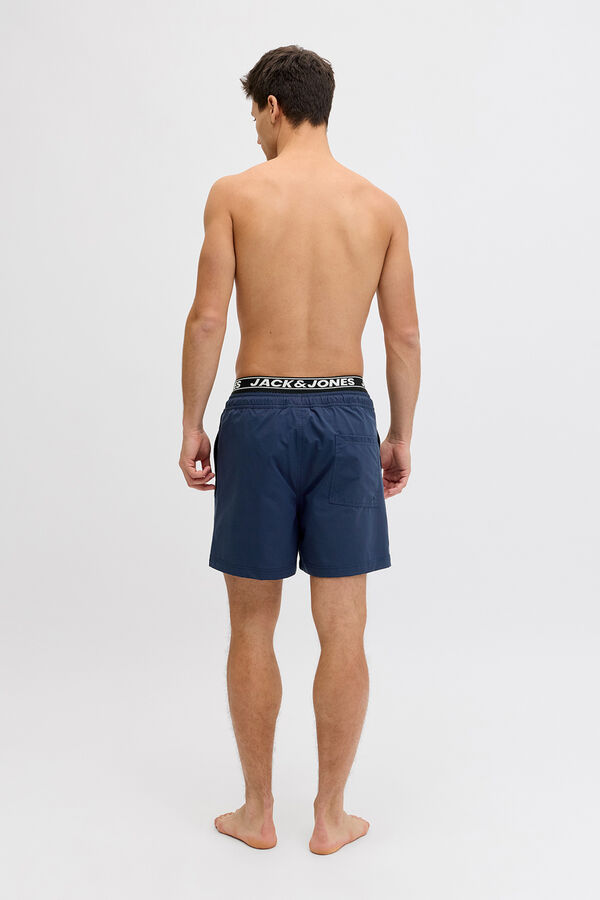 Jack & Jones Double waistband boxer style swimwear blue