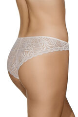 Selene Lace and tulle Brazilian panty Mara pink
