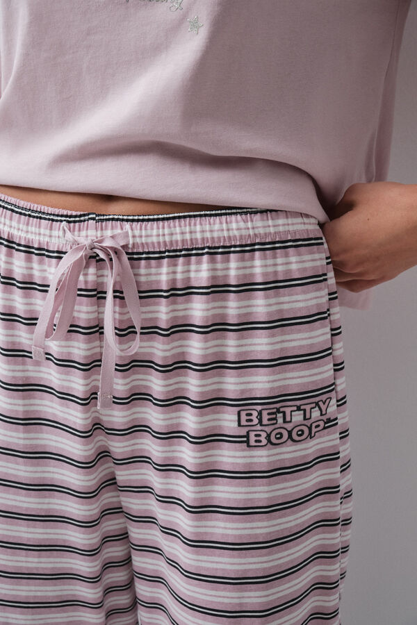 Women'secret Pink striped long pyjamas Betty Boop pink