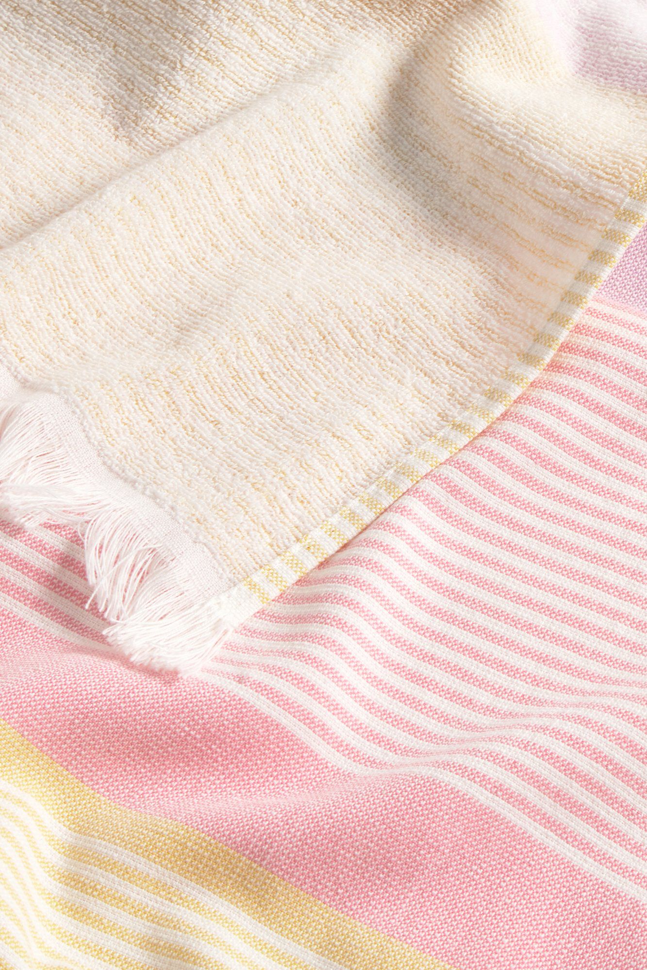 Textura Toalla playa tejido y rizo