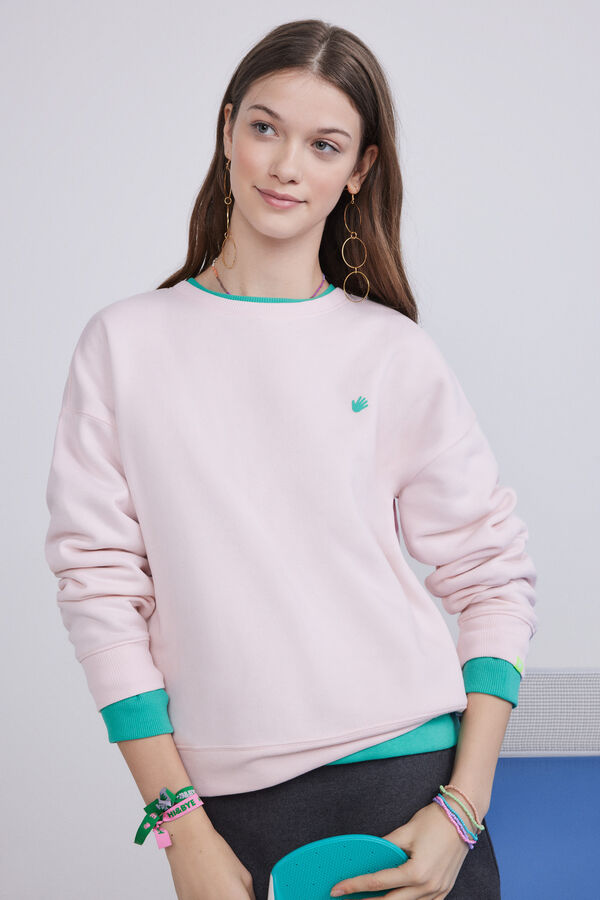 Womensecret Sweatshirt Plüsch Rosa Logo  Rosa