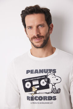 Womensecret Pijama comprido de homem 100% algodão Snoopy bege