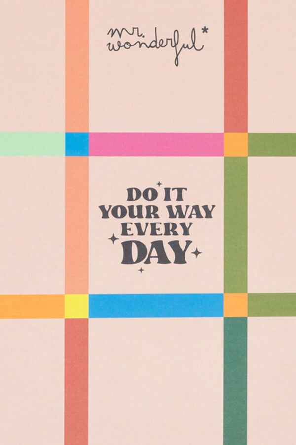 Mr. Wonderful Carpeta con anillas y folios Urban - Do it your way every day estampado