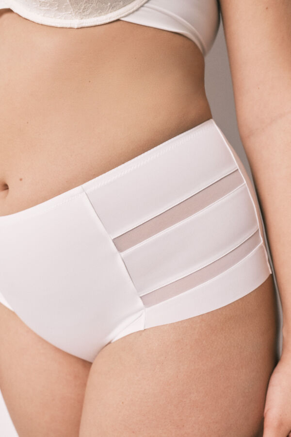 Women'secret White high-waist shaping panty white