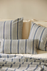 Calma House Haiti blau Streifen Kissenbezug Blau